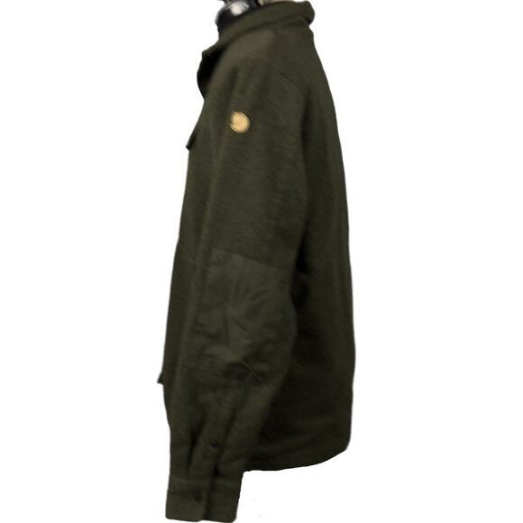 FJALLRAVEN Canada Wool Padded Shirt Jacket Olive Green Womens M - Picture 4 of 15